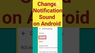 how to change notification sound on Android  change notification tone on Android android [upl. by Yokum]