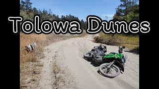 KLR 650 Tolowa Sand Dunes and Broken Stuff [upl. by Anaeirb272]