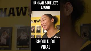 Iowas Hannah Stuelke Has A Great Laugh hawkeyes shorts [upl. by Carberry]