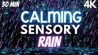 Sensory Videos for Autism Sensory Rain Particles Calm Down Tension Release [upl. by Ellekram]