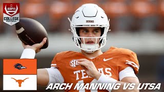 Arch Manning 5 TOTAL TDs in Texas’ blowout win vs UTSA  ESPN College Football [upl. by Charteris]