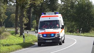 Waldbrand KTW des MHD Nordhorn im LK Osnabrück aus Alarmfahrt Waldbrandübung der KFB Bentheim [upl. by Ras961]