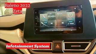 Baleno Zeta 2022 Infotainment System Explained  Baleno 2nd Top Model 2022 [upl. by Madden]