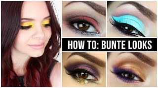 How To BUNTES AUGENMAKEUP  Tipps amp Tricks  Makeup 1x1 [upl. by Anyt]