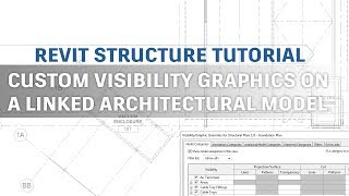 Revit Structure Tutorial  Custom Visibility Graphics on a Linked Architectural Model [upl. by Isus]