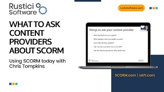 What to ask content providers about SCORM [upl. by Nnairrehs166]