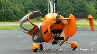 Private AutoGyro DMGBD Takeoff  BerlinGatow 08092013 [upl. by Ahseetal]