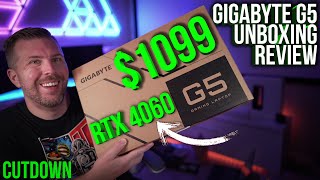 1099 RTX 4060 Gaming Laptop Gigabyte G5 Unboxing Review Gameplay Benchmarks and More [upl. by Goldie854]