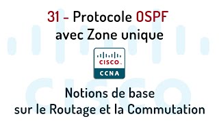 31 Protocole OSPF avec Zone unique IPV4 [upl. by Ahtekal]