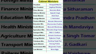 Cabinet ministers of India 2024 cabinet ministry pm pmmodi india knowledge gk shorts gk2024 [upl. by Lav582]