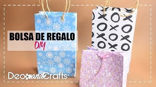 DIY Bolsa de Regalo con una hoja de papel  DecoAndCrafts [upl. by Eiramasil]