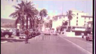 Cannes street 1950s Archive film 93708 [upl. by Pfeifer]