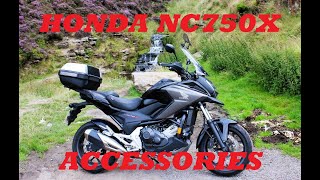 HONDA NC750X ACCESSORIES UPGRADES IMROVEMENTS [upl. by Olegnad962]