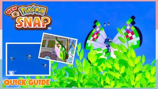 How To Lure Out Fancy Vivillon At Research Camp Lab Route  New Pokemon Snap  Quick Guide [upl. by Ecirp]