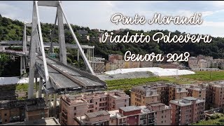 Ponte Morandi Viadotto Polcevera Genova  Italy 2018 Drone Video [upl. by Adnof]