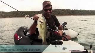 Pesca del Black Bass desde el pato Iberux en Vertical [upl. by Alfredo]