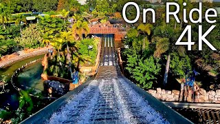 4K60fps Infinity Falls  On Ride 2022  SeaWorld Orlando Resort [upl. by Elleinet]