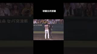 【誤審】白井球審の死球判定にキレた栗山監督プロ野球おすすめ shorts funny [upl. by Soalokcin]