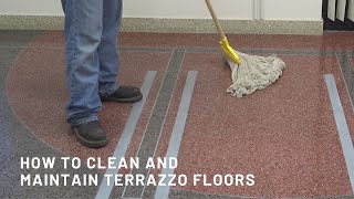 Terrazzo Maintenance Cleaning a Terrazzo Floor [upl. by Ferna]