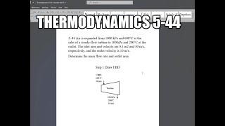 Thermodynamics 544 Air is expanded from 1000 kPa and 600°C at the inlet of a steadyflow turbine to [upl. by Eitak]