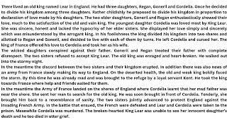 Story Writing  King Lear a tragic hero  SSC HSC story [upl. by Voletta]