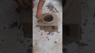 How to make a clay stove chulha simple chulha primitive technology mud stove chulha chulha [upl. by Lightman]