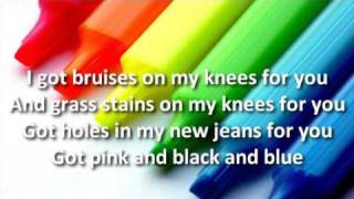 Lyrics Bruises by Chairlift LYRICS VIDEO HQ [upl. by Yarod]