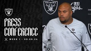 Coach Pierce and Christian Wilkins Presser  9924  Raiders  NFL [upl. by Lucais674]