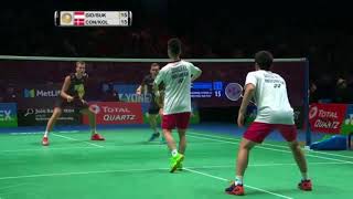 All England 2017 MD SF KevinGideon vs ConradKolding [upl. by Ahsiet]