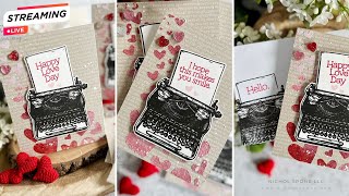 HOW I USE CARD KITS LoveValentines Cards Weekly Friday Live [upl. by Filide]