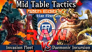 Warhammer 40k Battle Report Tyranids VS Daemons [upl. by Aliekat]