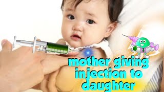 Its Crying a lot because it got an injection  Cute Baby Girl injection Crying [upl. by Esther264]