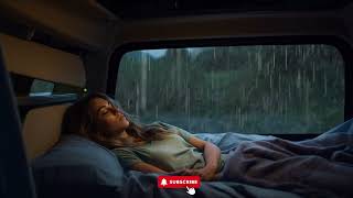 Stormy Rain amp Thunder from Inside Car 🚗 Calm Sounds for Focus amp Relaxation [upl. by Ardnait]