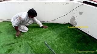 How to properly install artificial grassartificial grass on rooftopastroturff [upl. by Cirdnek]