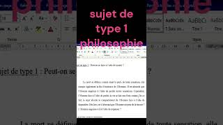 Méthodologie philosophique sujet de type1 philosophy philosophie [upl. by Dlorrej]