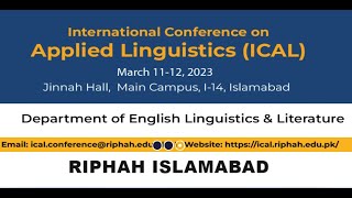 International Conference on Applied Linguistics ICAL 2023 Day1 [upl. by Assetniuq108]