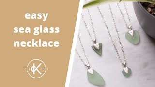 Easy Sea Glass Necklace Tutorial  Kernowcraft [upl. by Rickey]