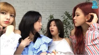 ENG SUB BLACKPINK VLIVE ROSÉ LISA JENNIE AND JISOO [upl. by Ellertnom]