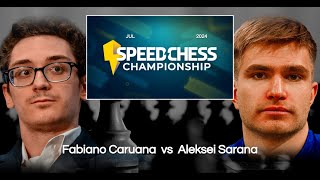 Speed Chess Championship 2024  Fabiano Caruana vs Aleksei Sarana [upl. by Geoff]