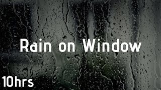 10 HOURS Gentle Rain Sounds on Window  Calm Rain  Black Screen Rain for Sleep Study [upl. by Gianna]