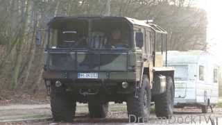 DIESEL TRUCK ENGINE COLD START IN WINTER  DIESELMOTOR ARMY TRUCK 4x4 MAN KAT [upl. by Kushner]