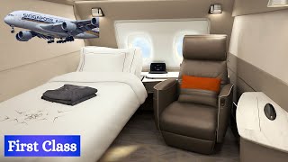 Singapore Airlines A380 First Class Suite  Singapore to Hong Kong Flight  4K Full Tour [upl. by Rosalba]