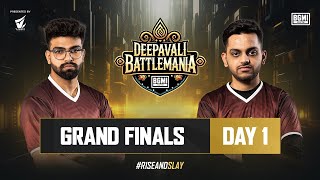 Deepavali BattleMania 2024  HINDI  Grand Finals D1  BGMI  Ft IQOO SouL Carnival 8Bit etc [upl. by Gizela839]