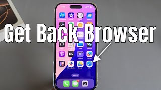 Fix safari browser missing iPhone [upl. by Anidnamra]