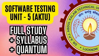 Software testing unit5 in One Shot  Full Study amp Revision  KCS076 softwaretesting [upl. by Hoffer]