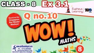 wow maths book class 8 solution ex 31 Q No10 Sqaure Cube And Their Roots CbseIcse vishu tutorial [upl. by Tonkin268]