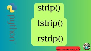 strip and lstrip and rstrip in python [upl. by Moyra]