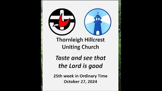 THUC 27102024 Worship Service [upl. by Ahsinit]