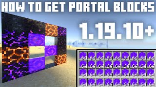 HOW TO GET PORTAL BLOCKS IN MINECRAFT  11910 [upl. by Anerec]