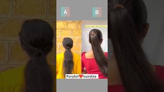 which one is the best ponytail hairstyle  Comment short hairstyle [upl. by Patsy]